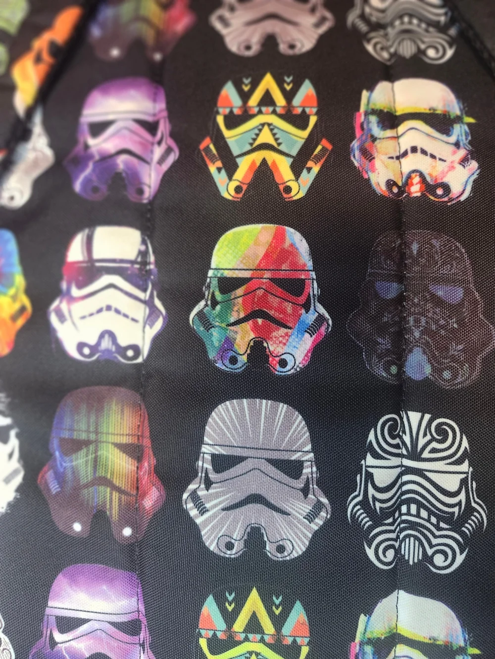 Loungefly Rainbow Stormtrooper Helmet Backpack - Black Multi